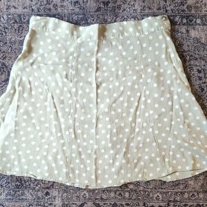 Vintage Soft Green Polka Girly Flowy Dot Skirt